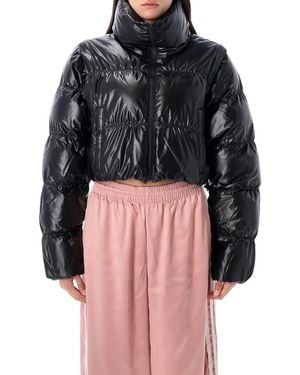adidas Originals Essential Glossy Cropped Puff Jacket - Black