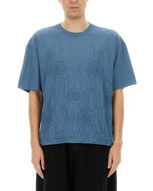 YMC "Triple Sunflower" T-Shirt - Blue