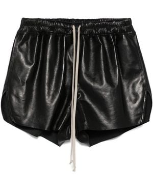 Rick Owens Leather Boxers Shorts - Black