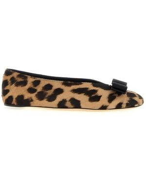 Ferragamo 'vanna' Ballet Flats - White