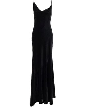 Philosophy Di Lorenzo Serafini Stretch Velvet Slip Dress - Black