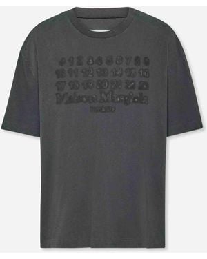Maison Margiela Round Neck T-Shirt - Gray