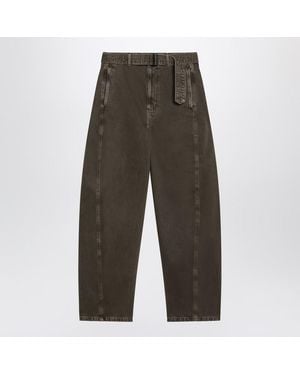 Lemaire Denim Pants With Belt - Gray