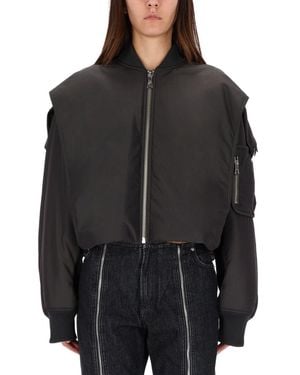 Jean Paul Gaultier Cropped Sports Jacket - Black