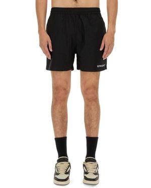 Represent Bermuda With Logo - Black