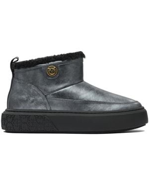 フラットシューズ PINKO GIOIA 03 - BALLERINA LAMINATED NAPPA \nSILVER PINKO: Ballerina Gioia in pelle con fiocco - Rosso