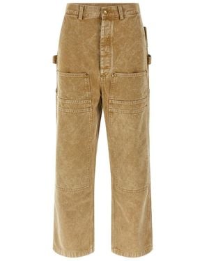 Moschino Cotton Drill Pants - Natural