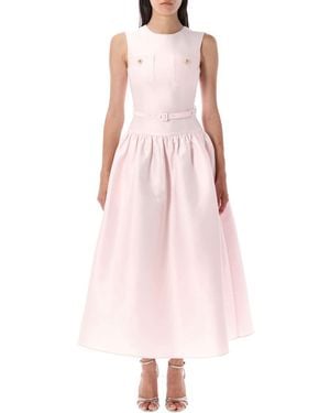 Self-Portrait Tafeta Midi Dress - Pink