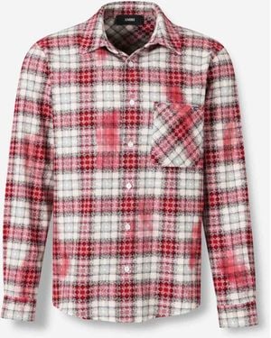 Amiri Plaid Flannel Shirt - Red