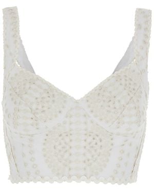 Charo Ruiz Goldie' Top With V-Neck - White