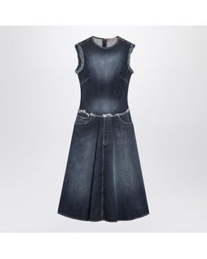 Acne Studios Layered Denim Midi Dress - Blue