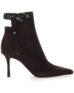 Jimmy Choo 'Camie' Ankle Boots With Knot Detail - Black