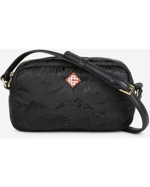CASABLANCA Padded Nylon Crossbody - Black