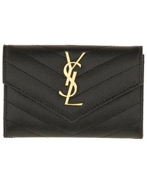 Saint Laurent Portafoglio Envelope "Cassandre" Small - Black