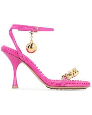 Bottega Veneta Dot Heeled Sandals - Pink