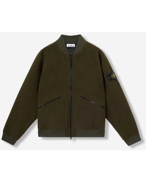 Stone Island Quilted Bomber Jacket - Green