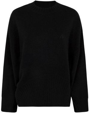 The Attico Asymmetric Wool And Cashmere Pullover - Black