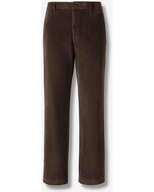 Berwich Straight Corduroy Trousers - Brown