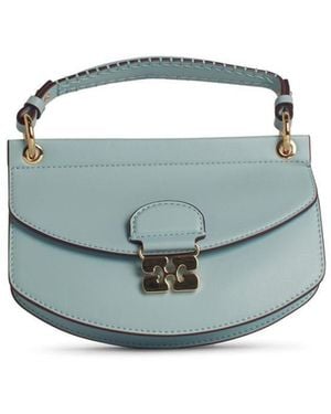 Ganni 'Apo-G' Light Leather Bag - Blue