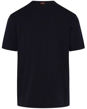 ZEGNA Cotton T-Shirt - Black