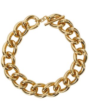 P.A.R.O.S.H. Tone Chain-Link Necklace With Clasp Logo Closure - Metallic
