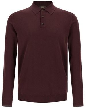 Zanone Virgin Wool Polo Shirt - Red