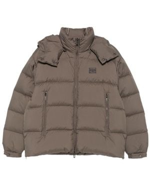 Emporio Armani Nylon Short Down Jacket - Brown