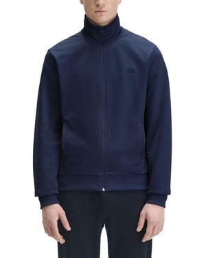 Fred Perry Zippered Track Sweatshirt - Blue