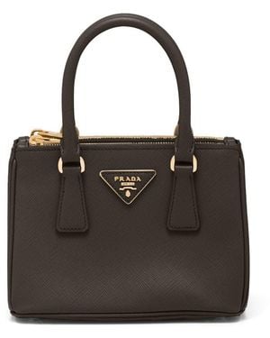 Prada Gallery Saffiano Leather Mini Bags - Black