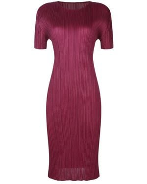 Pleats Please Issey Miyake Dresses - Purple