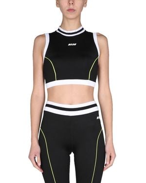 MSGM Crop Top "Active" - Black