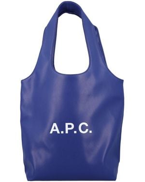 A.P.C. Ninon Small Tote Bag - Blue