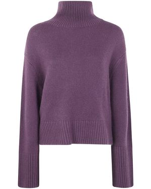 Lisa Yang "fleur" Turtleneck Jumper Clothing - Purple