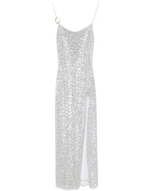 Oséree Sequins Sequins Long Dress - White