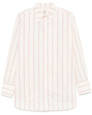 TOTEME Striped Cotton Shirt - White