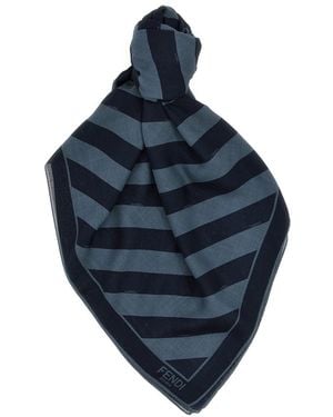 Fendi Pequin Striped Shawl - Blue