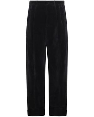 Valentino Garavani Cotton And Linen Blend Pants - Black