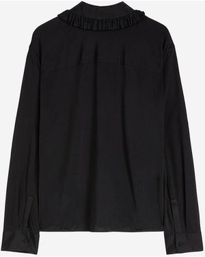 Jil Sander Ruffled Shirt - Black