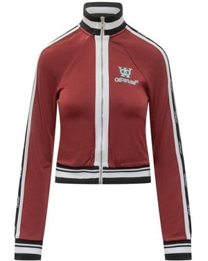 Off-White c/o Virgil Abloh Red Sport Jacket With Zip And Logo