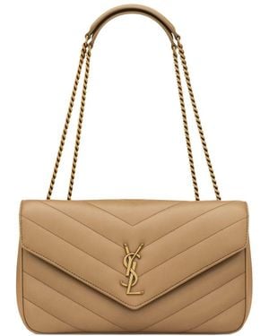 Saint Laurent Bag "Loulou" Medium - Natural