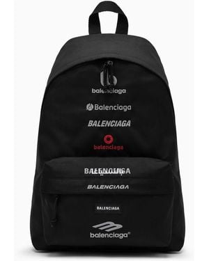 Balenciaga Recycled Nylon Explorer Backpack For - Black