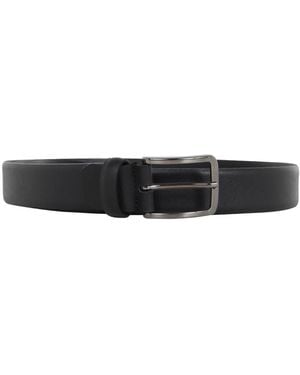 SAIT Saffiano Leather Belt Accessories - Black