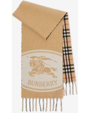 Burberry Reversible Logo Scarf - Natural