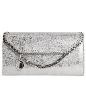 Stella McCartney 'Falabella' 'Shaggy Deer' Crossbody Chain Wallet - Grey
