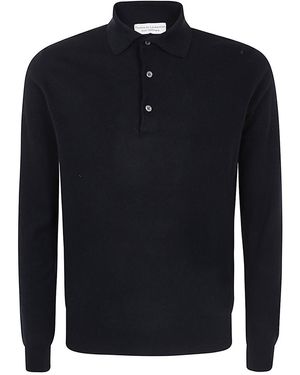 FILIPPO DE LAURENTIIS Long Sleeves Cashmere Wool Polo Neck - Blue