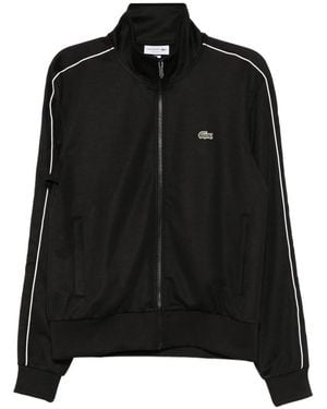 Lacoste Paris Pique Zip-up Track Jacket Clothing - Black
