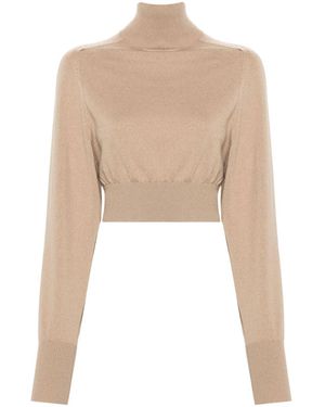 Sportmax Wool Turtle-Neck Sweater - Natural