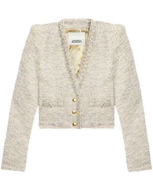 Isabel Marant Gwendoline Wool Blend Jacket - White