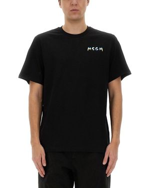 MSGM Cotton Tshirt - Black