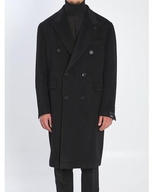 Tagliatore Pino Lerario Double-Breasted Coat - Black